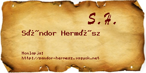Sándor Hermész névjegykártya